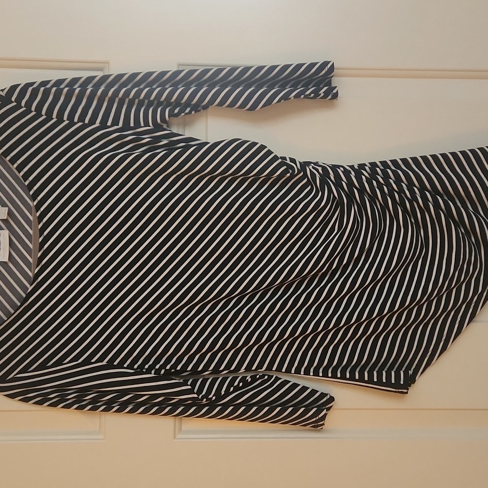 New York & Company Womens Striped Blouse